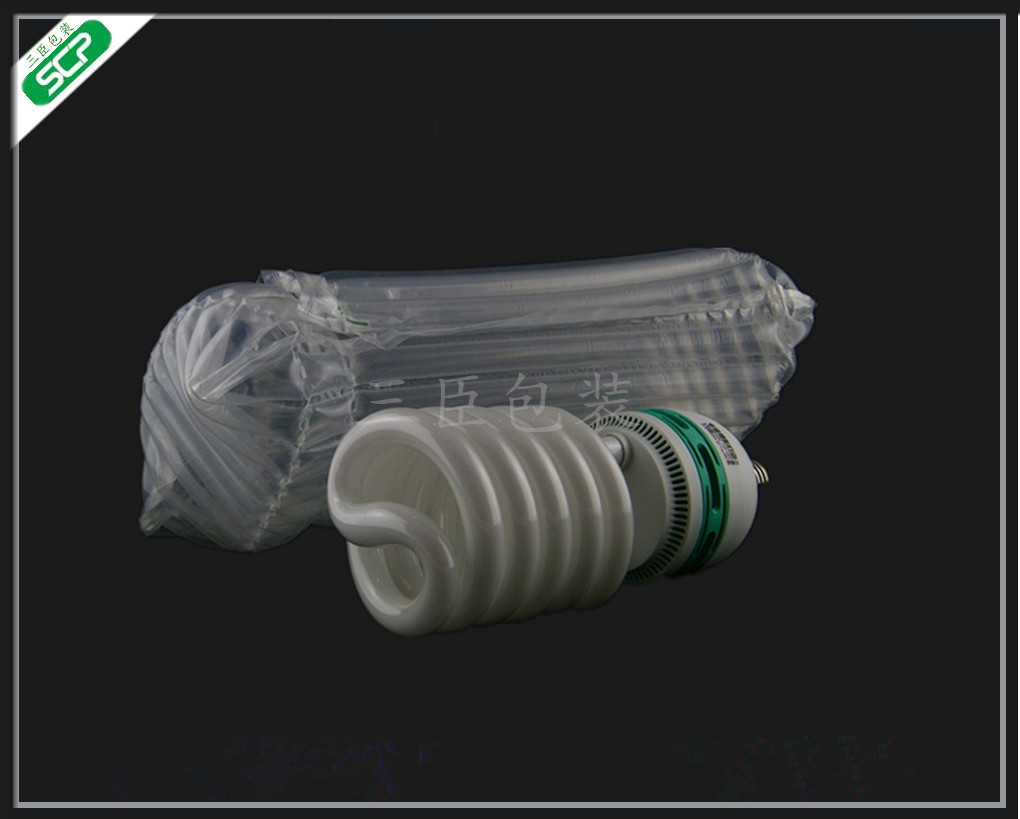 燈具緩沖包裝氣柱袋應用方案